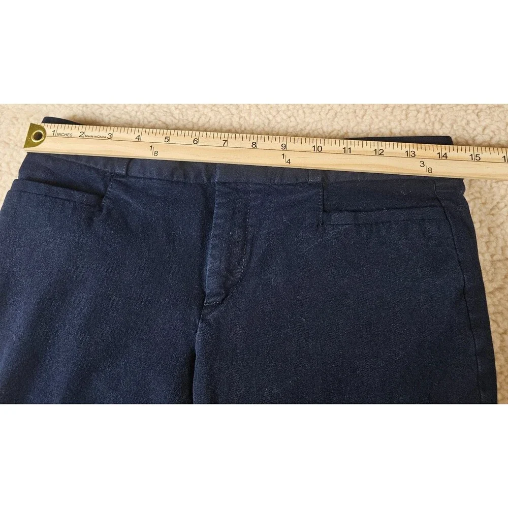 Banana Republic Sloan Pant Womens 4 Navy Blue Slim Ankle Career Stretch Preppy